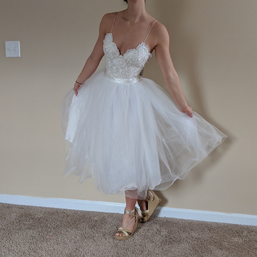 BHLDN Havana Corset and Donna Morgan Tulle Skirt